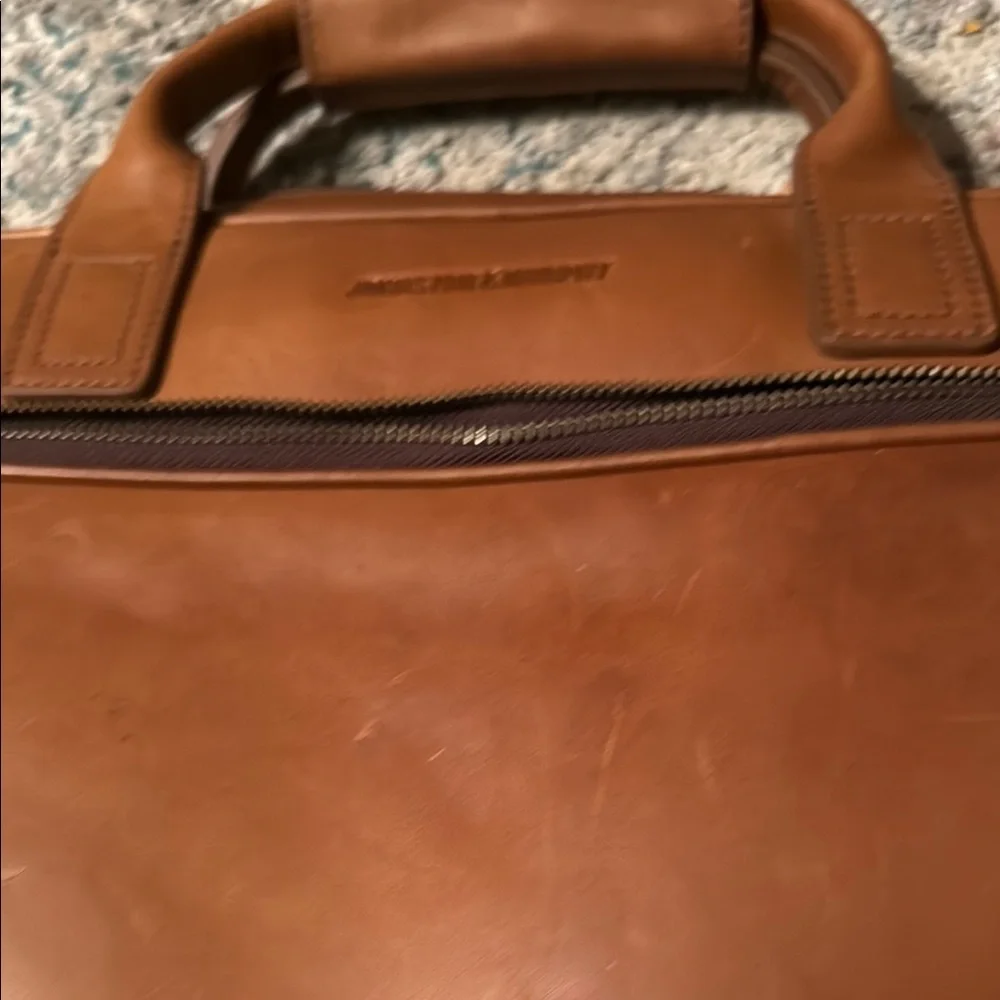 Johnston & Murphy Brown Leather Briefcase